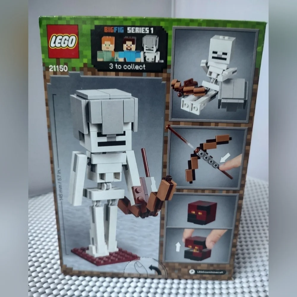 Lego Minecraft 21150 Skeleton BigFig With Magma Cube
